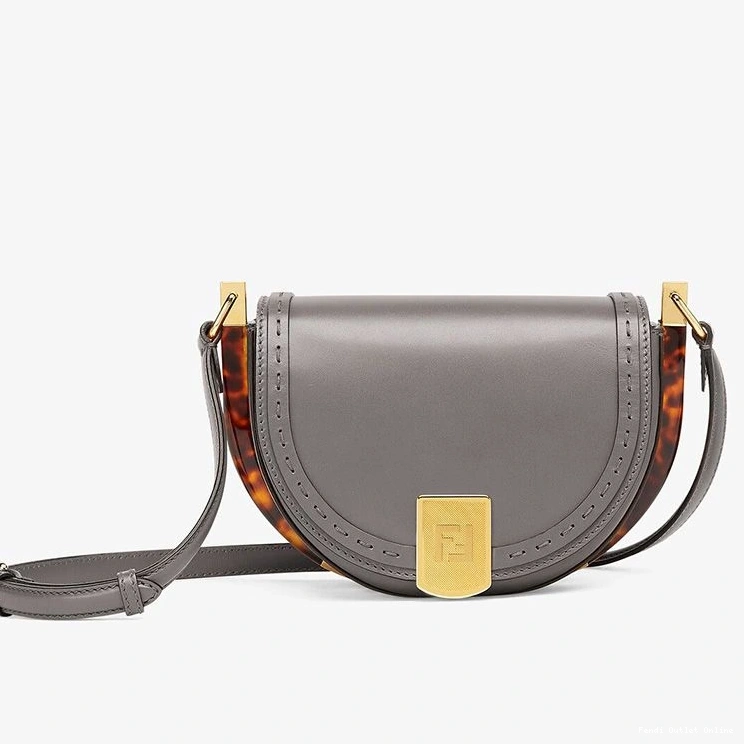Logo ROMA In Bag Leather Moonlight Grey Fendi Calf 0714